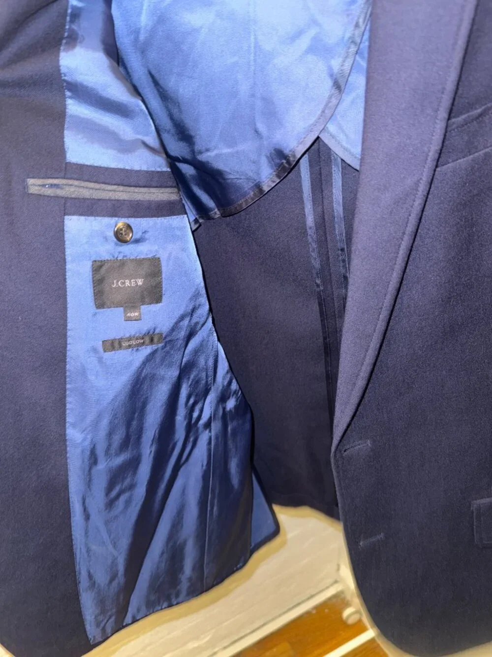 J.Crew Ludlow Navy Wool Blazer Suit Jacket 40R American Woolen Co